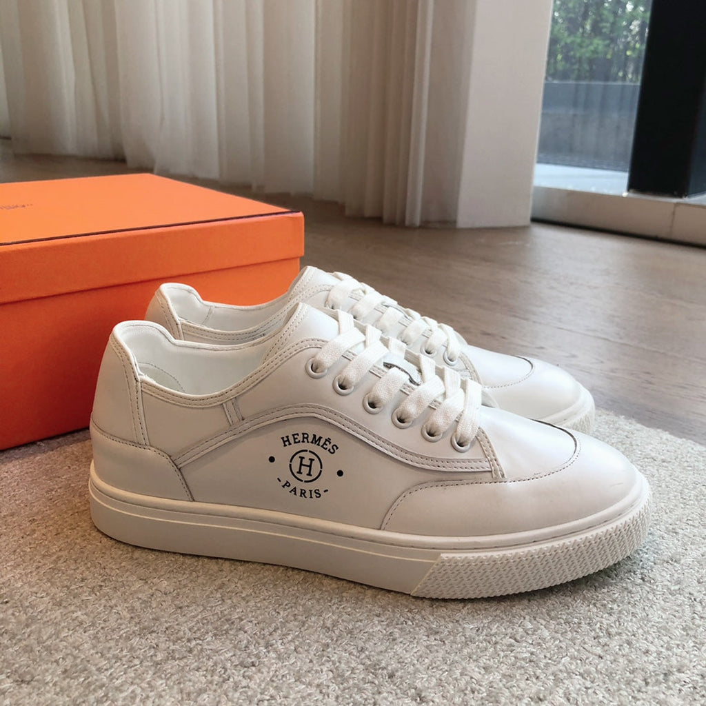 HERMES GET SNEAKER WHITE CALFSKIN