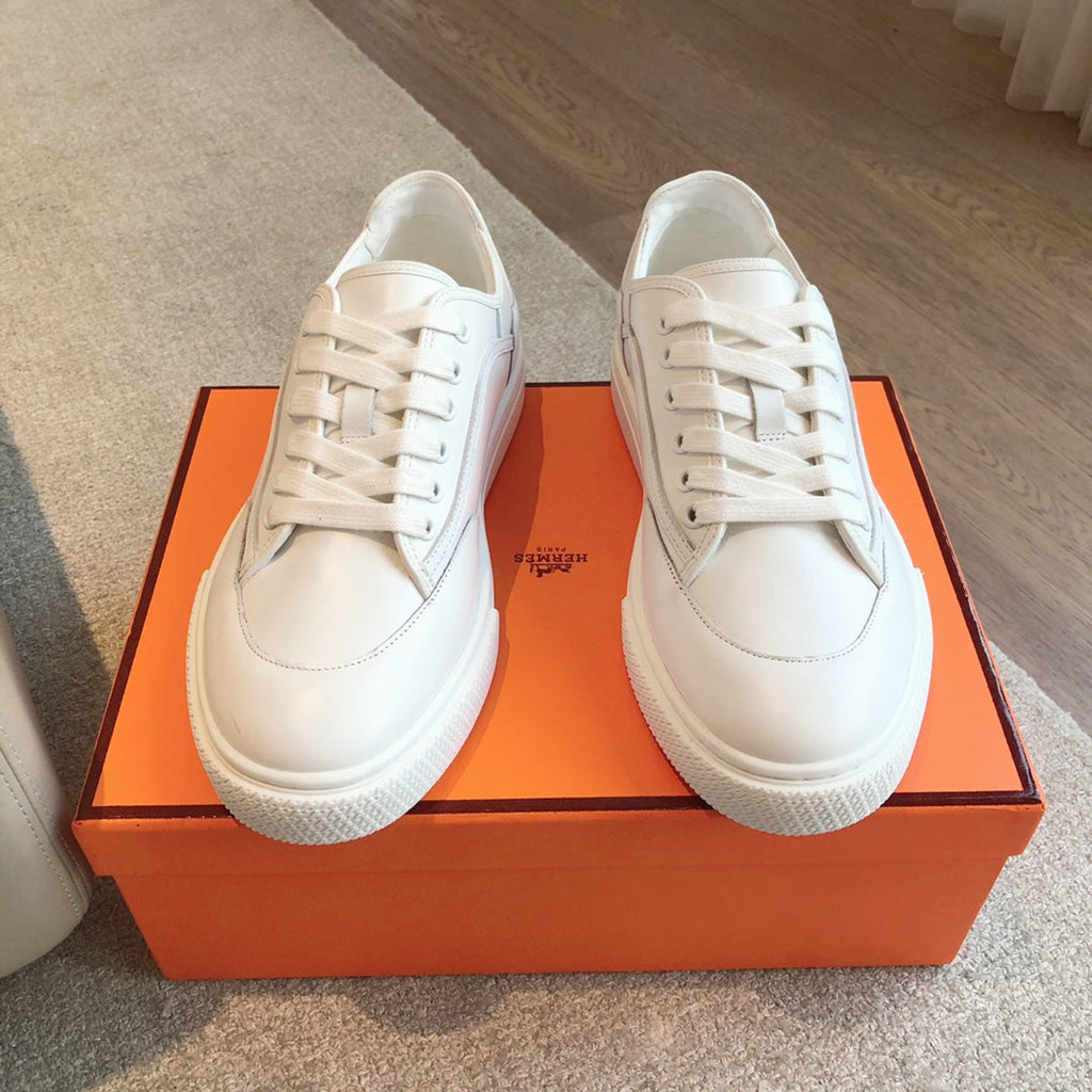 HERMES GET SNEAKER WHITE CALFSKIN