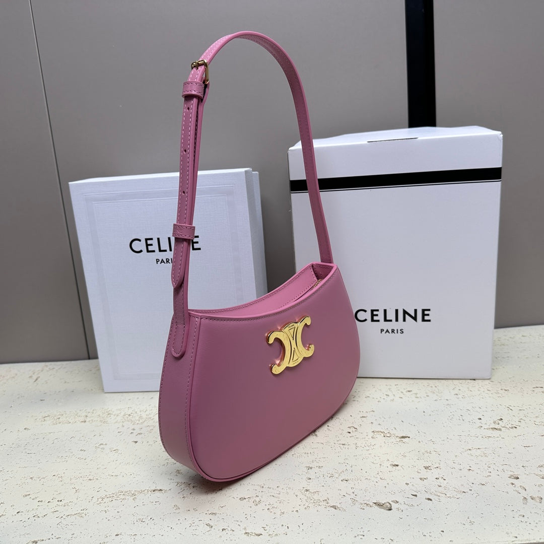 CELINE MINI 22 TILLY BAG IN CREPE PINK SHINNY CALFSKIN