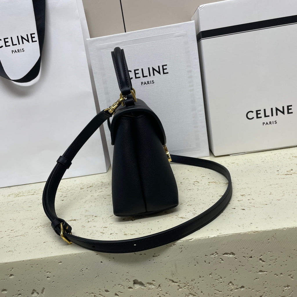 CELINE NINO TEEN 20 BAG IN BLACK SOLF CALFSKIN