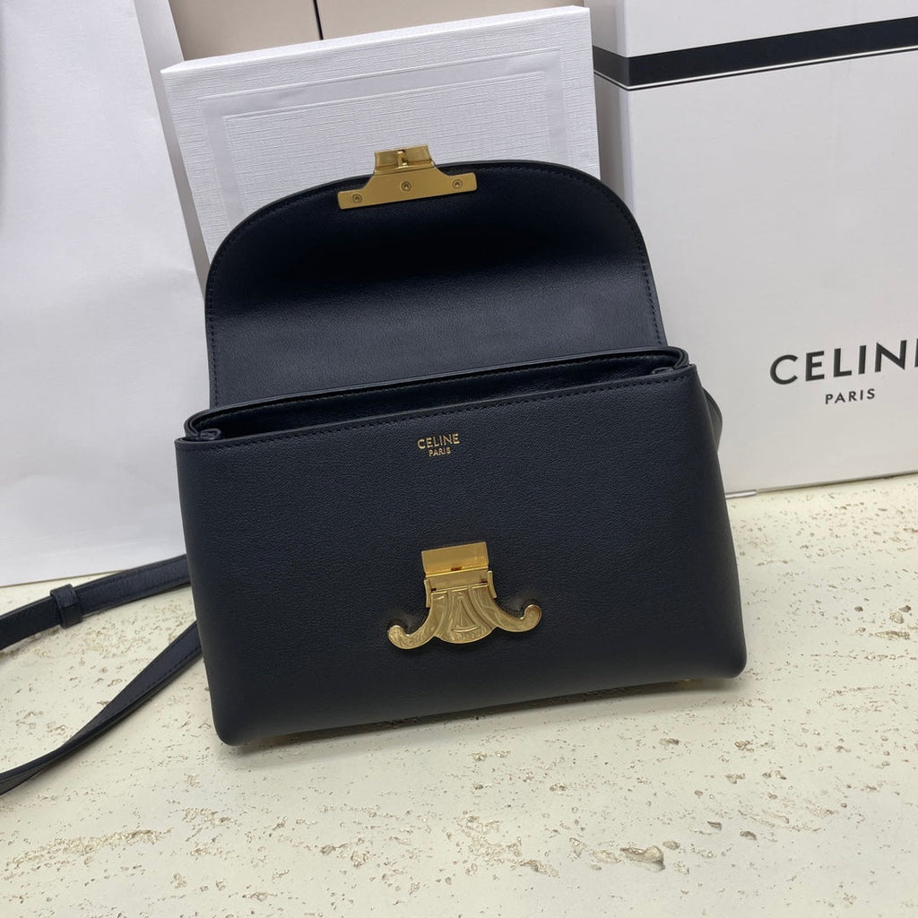 CELINE NINO TEEN 20 BAG IN BLACK SOLF CALFSKIN