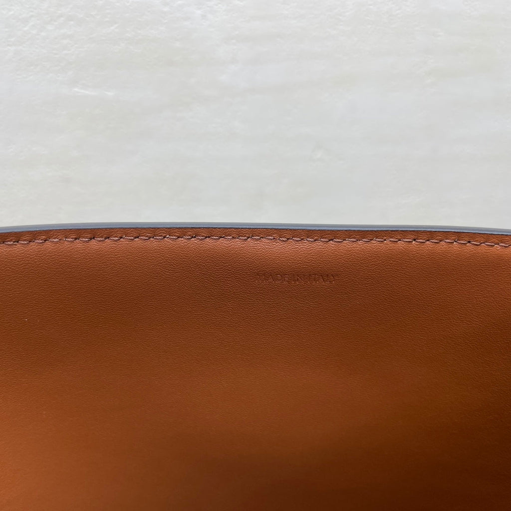 CELINE MINI 19 LOUISE BAG IN BRONZE BROWN SMOOTH CALFSKIN