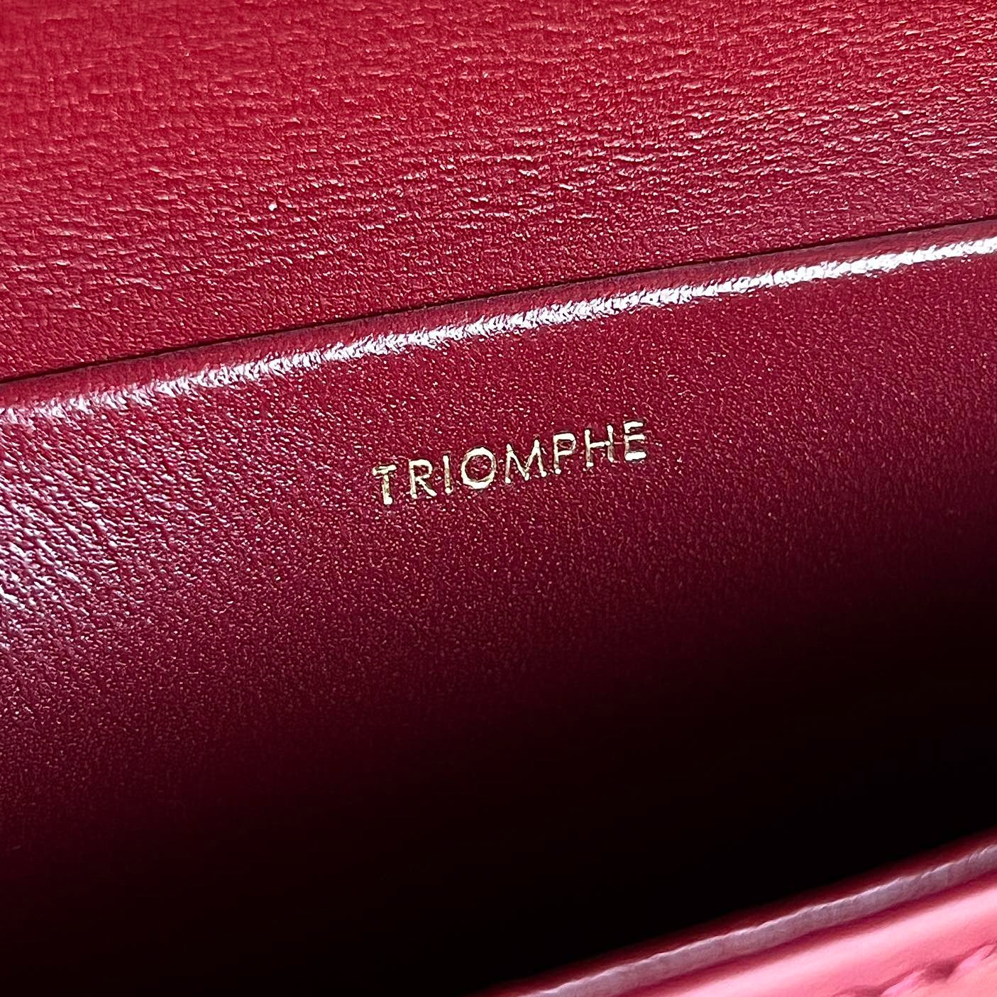 CELINE TRIOMPHE 20  BURGUNDY RED CALFSKIN