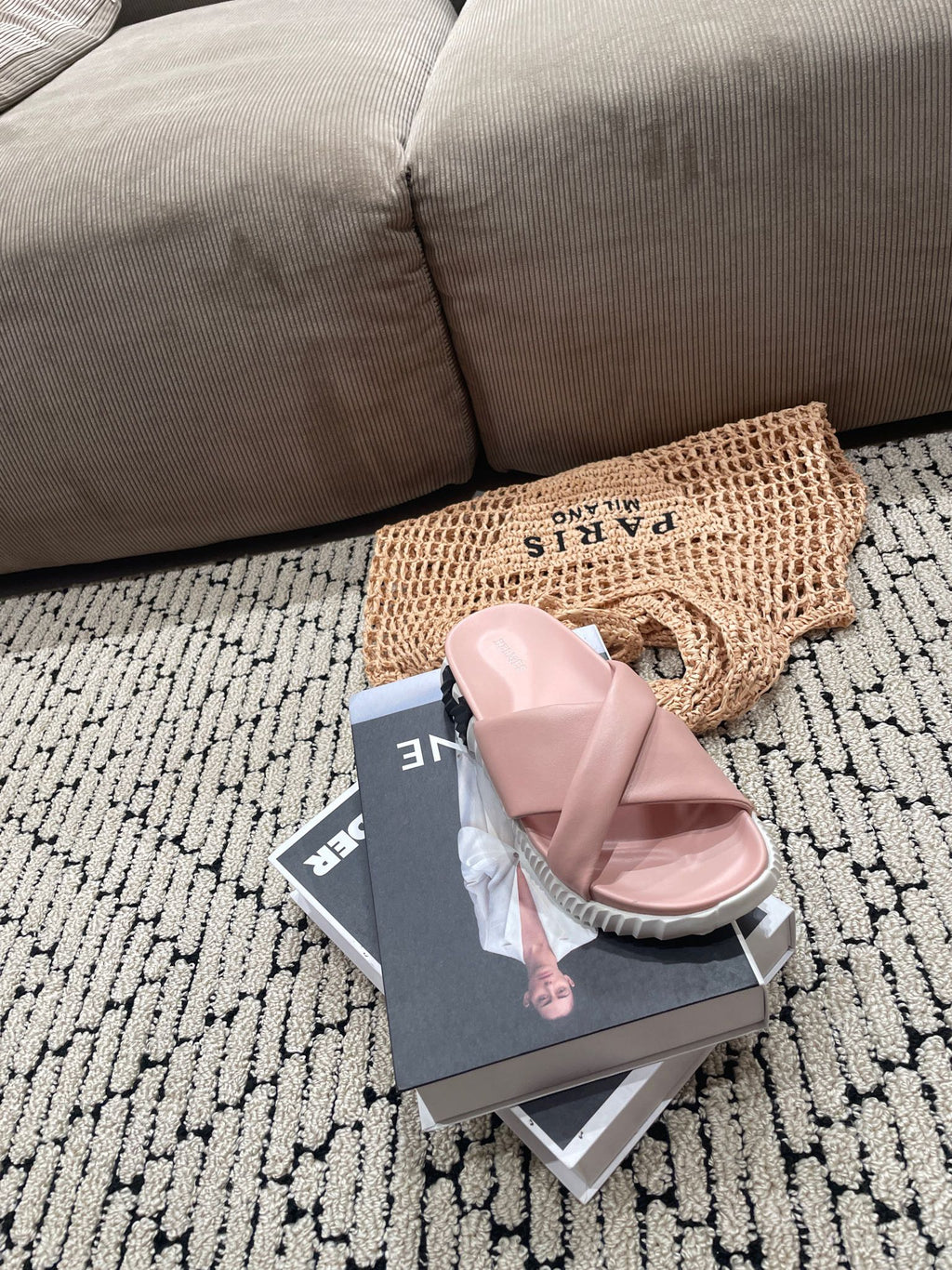 HERMES INFRA SANDAL LIGHT PINK CALFSKIN
