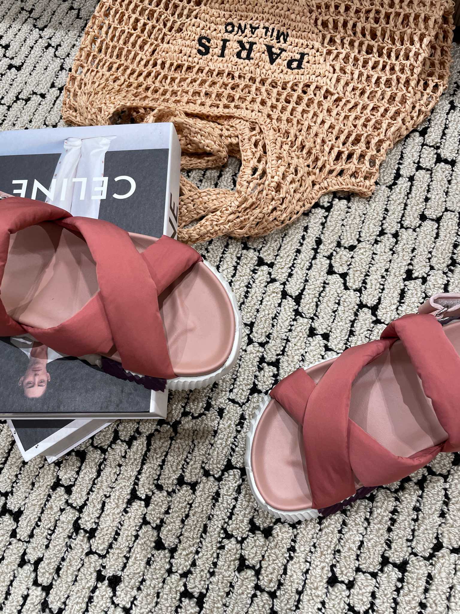 HERMES ELECTRIC SANDAL ROUGE CALFSKIN