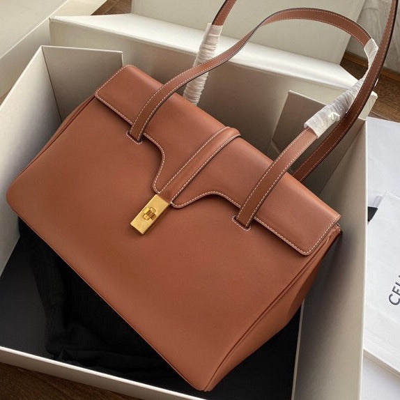 CELINE SOFT BAG 38 SMOOTH CALFSKIN TAN