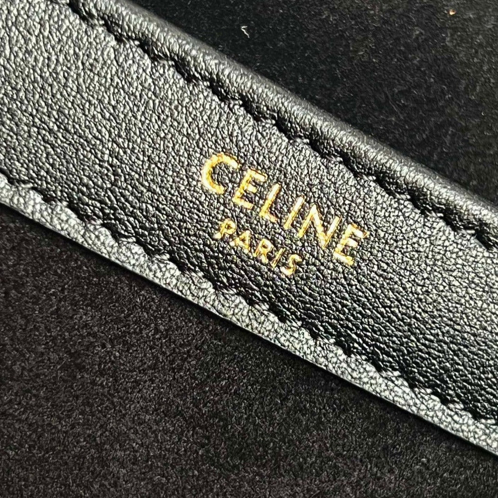 CELINE CUIR TRIOMPHE 44 BLACK CALFSKIN