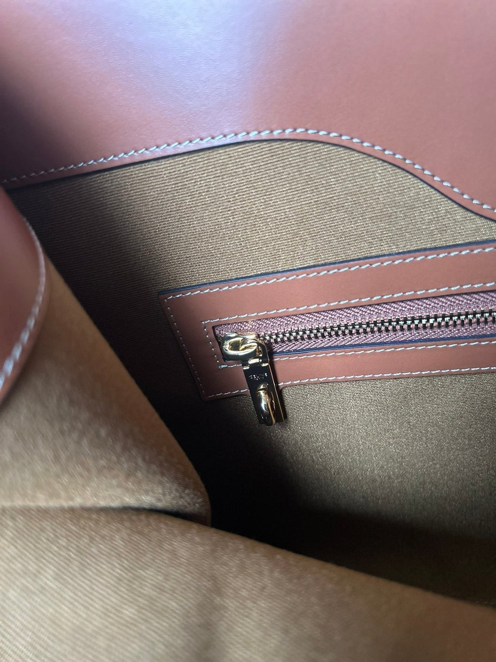 CELINE CABAS 37 IN BLACK TRIOMPHE CANVAS AND BRONZE BROWN CALFSKIN TRIM GOLD LOCK