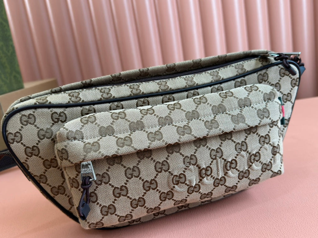 GUCCI BELT BAG 34 IN BEIGE MONOGRAM CANVAS