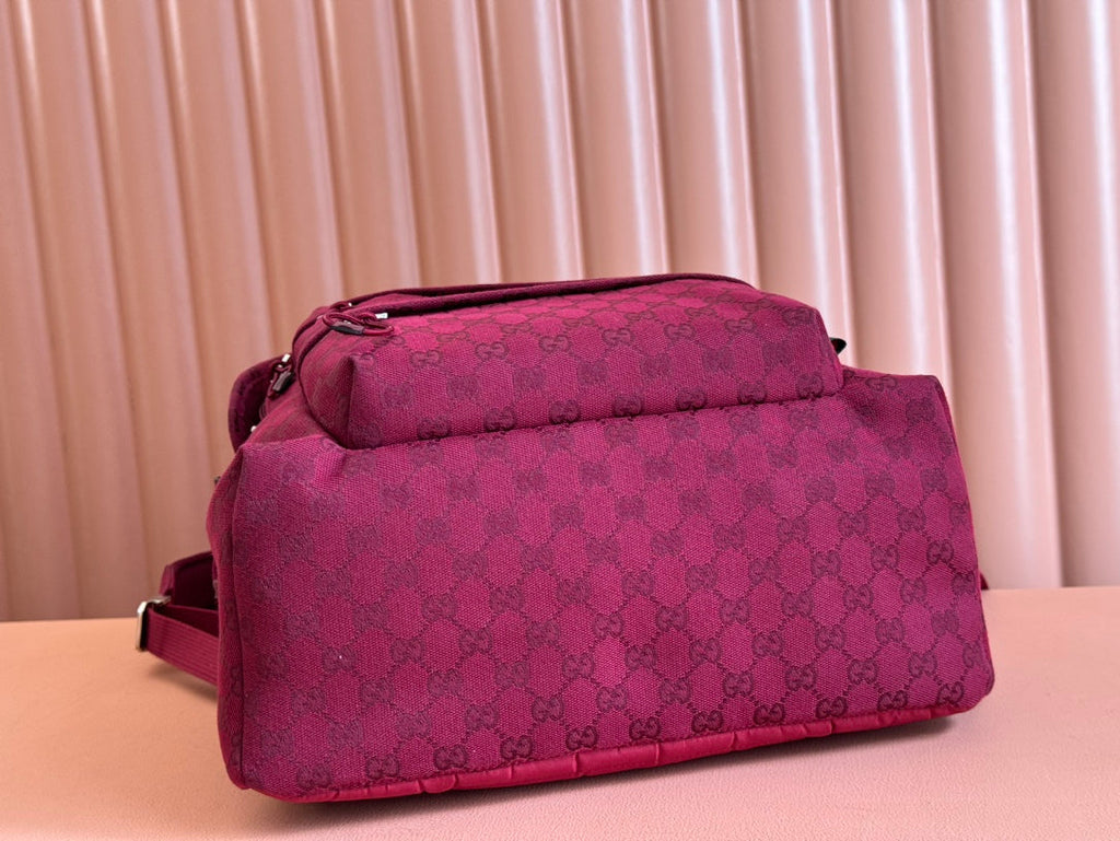 GUCCI MEDIUM BACKPACK 40 IN ROSSO ANCORA RED  CANVAS