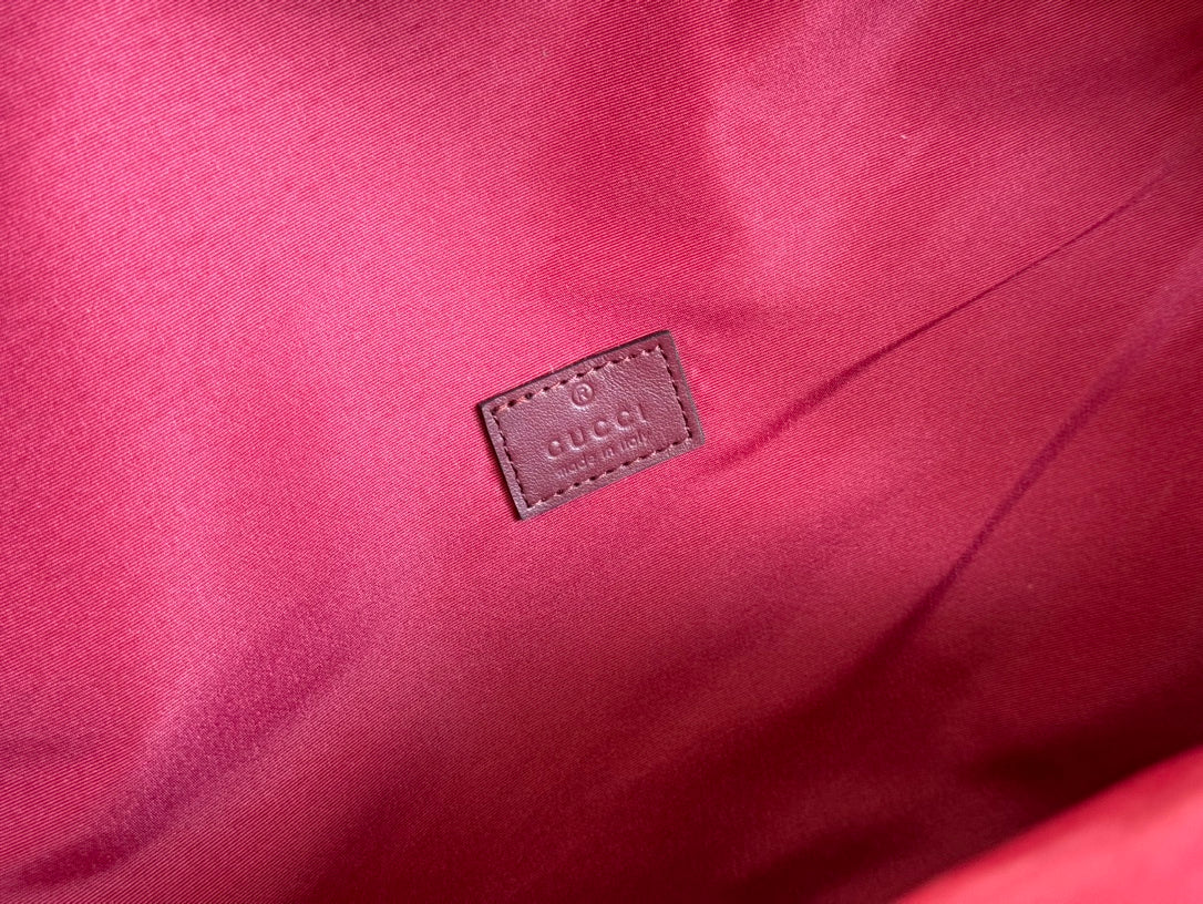 GUCCI MEDIUM BACKPACK 40 IN ROSSO ANCORA RED  CANVAS