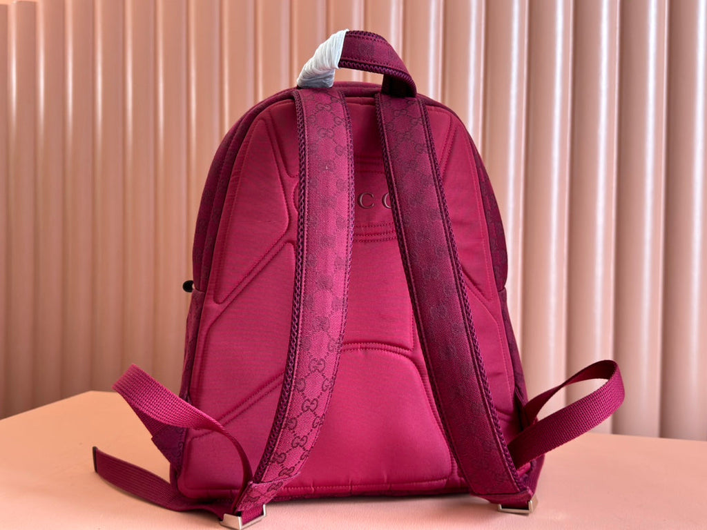 GUCCI MEDIUM BACKPACK 40 IN ROSSO ANCORA RED  CANVAS