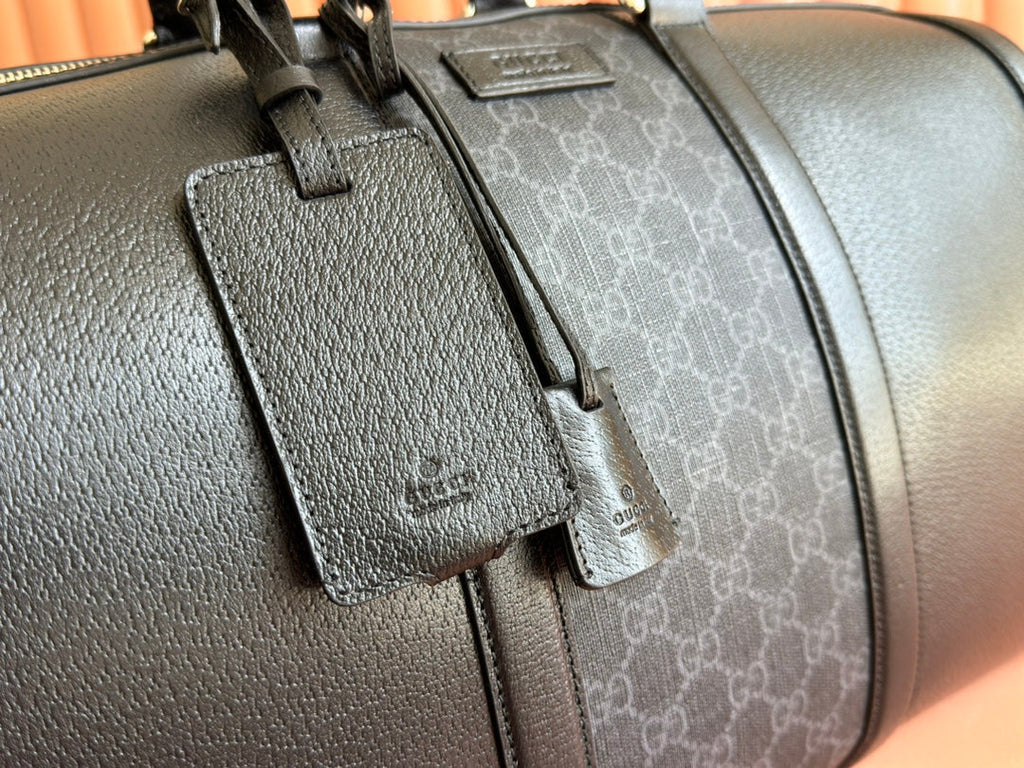 GUCCI JUMBO MEDIUM DUFFLE 44 IN EXTRA DARK GREEN  CALFSKIN