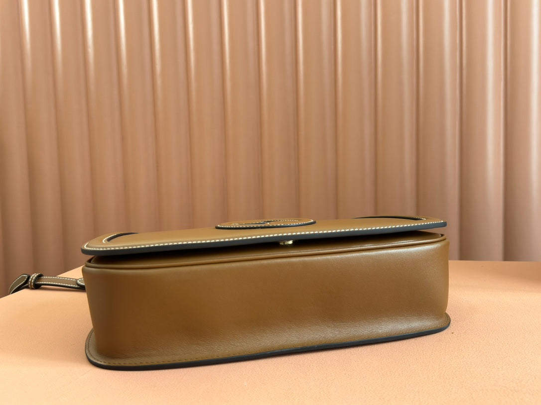 GUCCI BLONDIE LARGE TOP HANDLE BAG 32 IN BROWN CALFSKIN