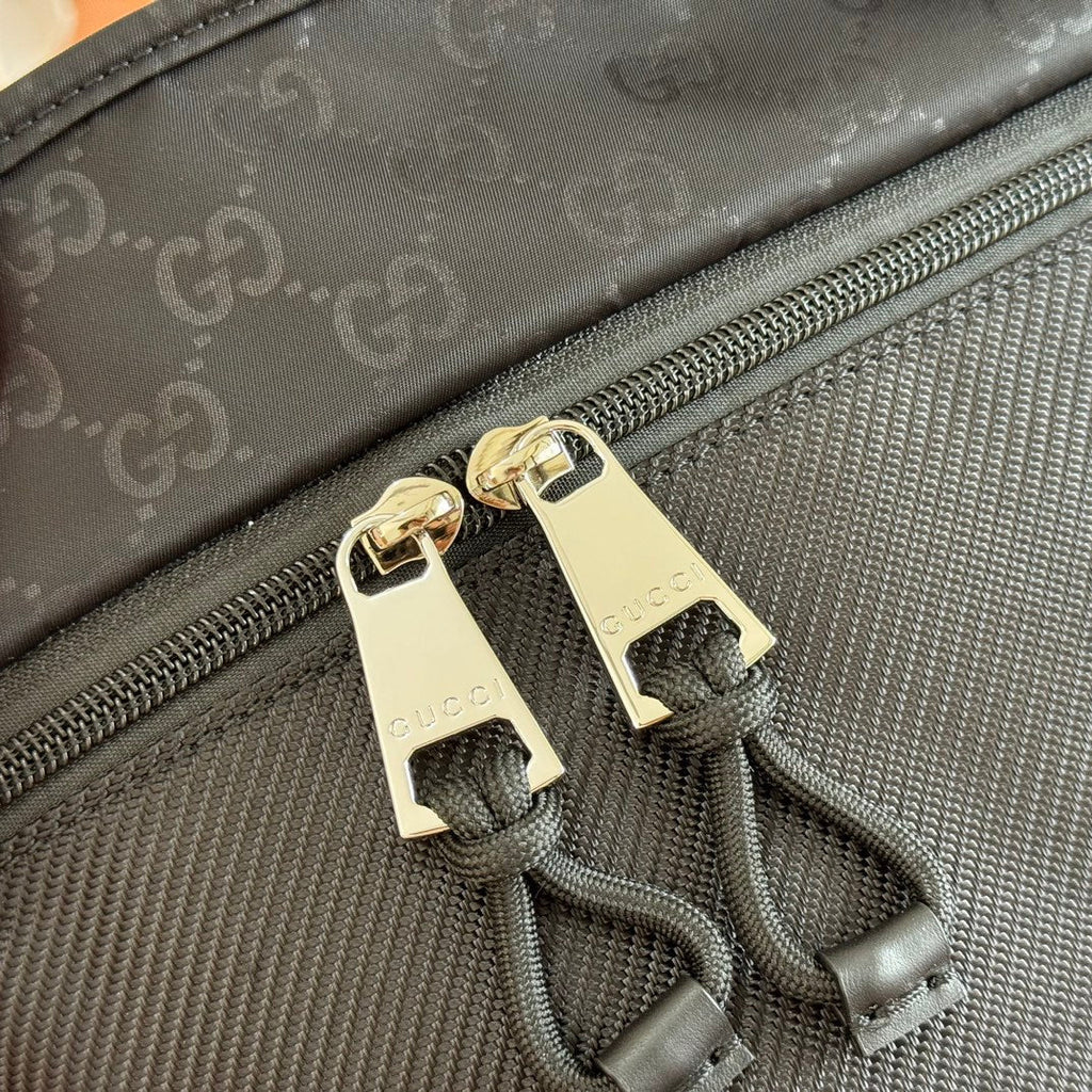 GUCCI LARGE BELT BAG 32 IN BLACK  NYLON
