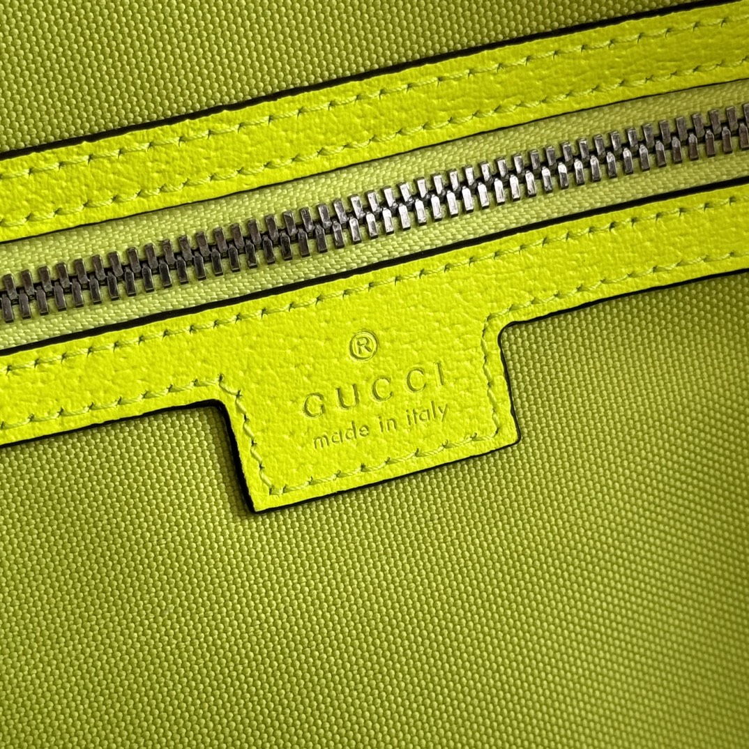 GUCCI CHROMA LARGE DUFFLE BAG 45 LIME GREEN IN  MONOGRAM CANVAS