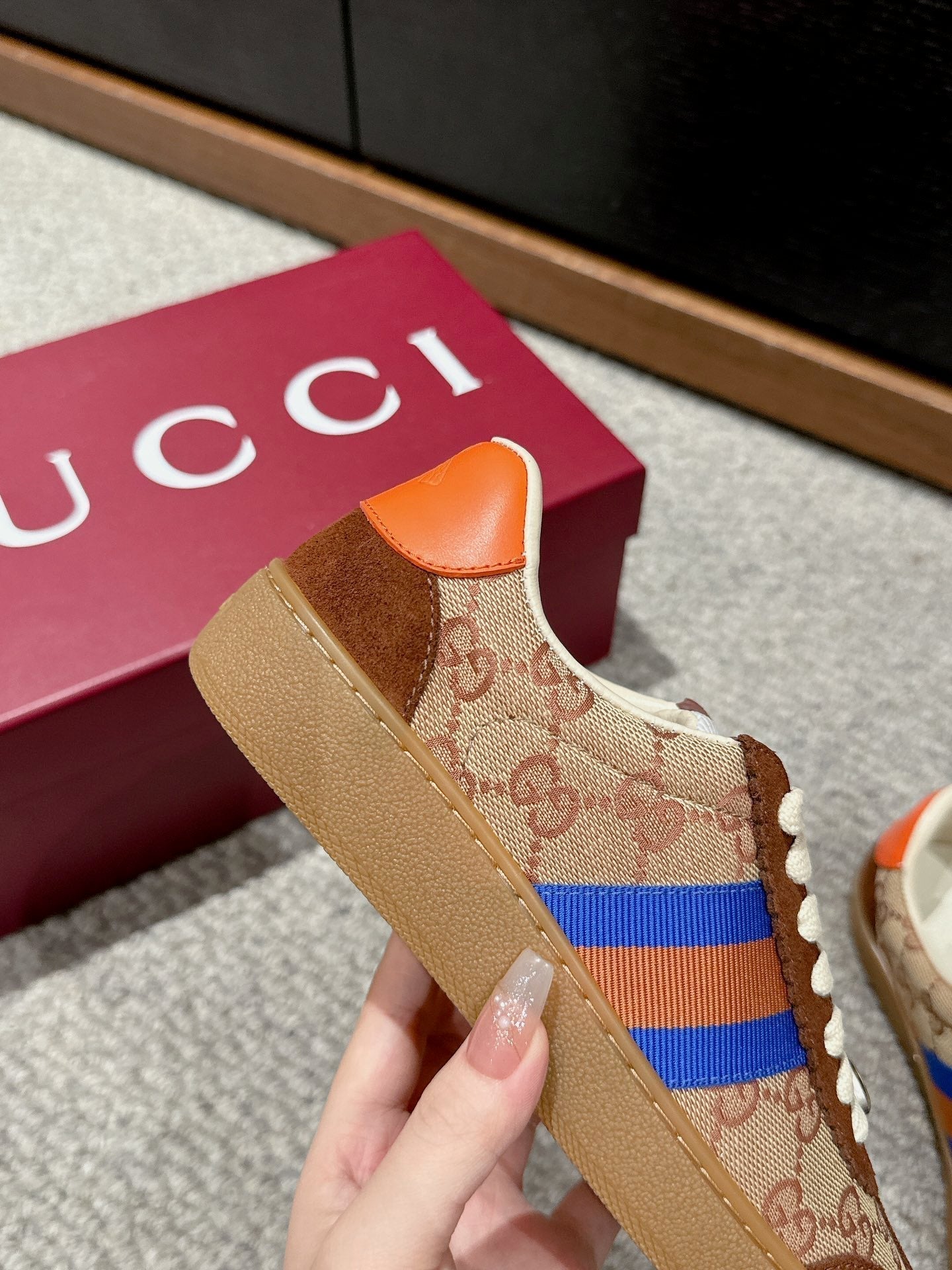 GUCCI & ADIDAS GAZELLE SNEAKER BROWN SUEDE