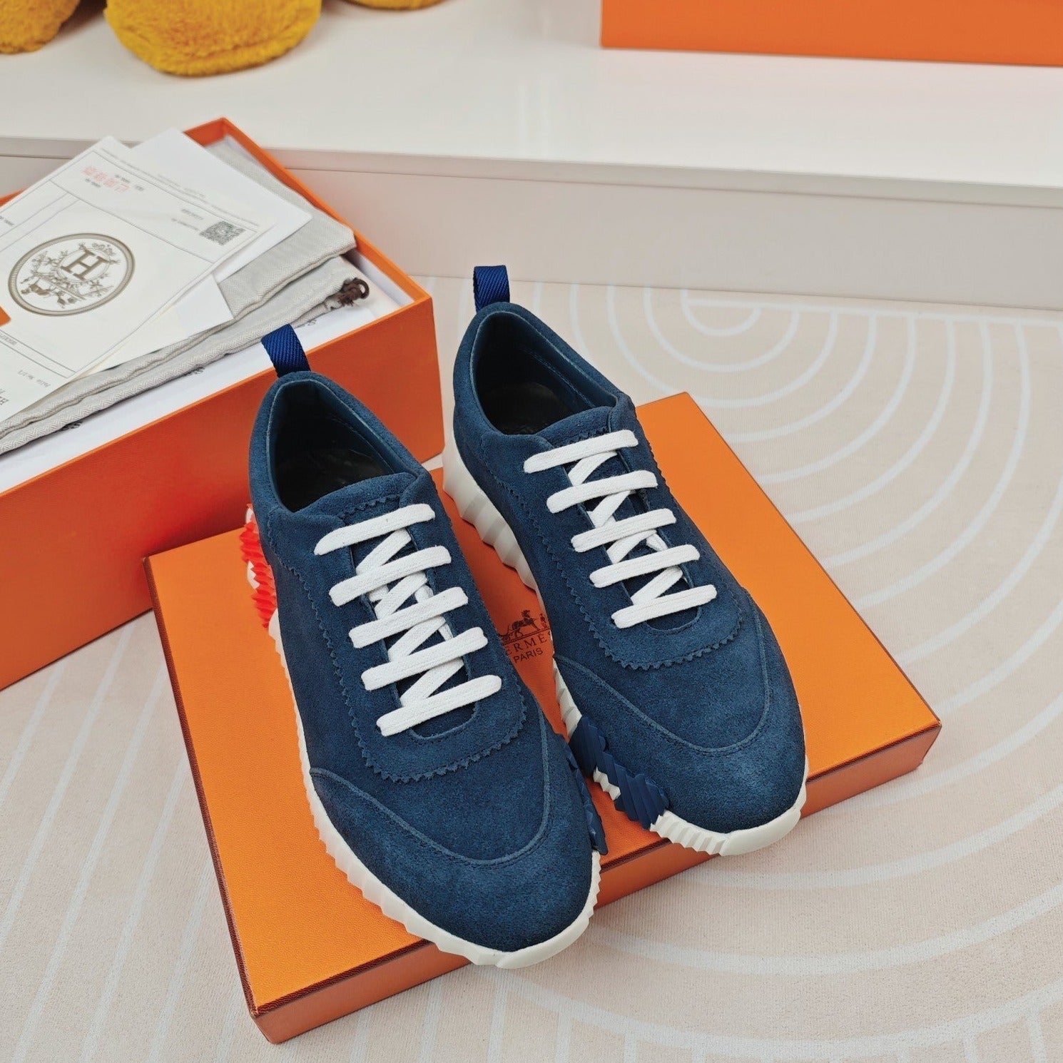 HERMES BOUNCING SNEAKERS DENIM CALFSKIN