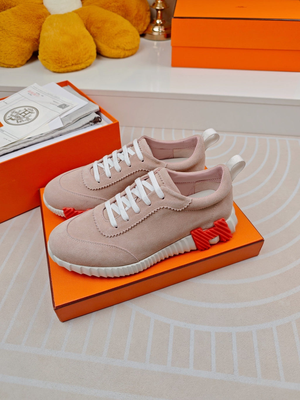 HERMES BOUNCING SNEAKERS LACE CALFSKIN