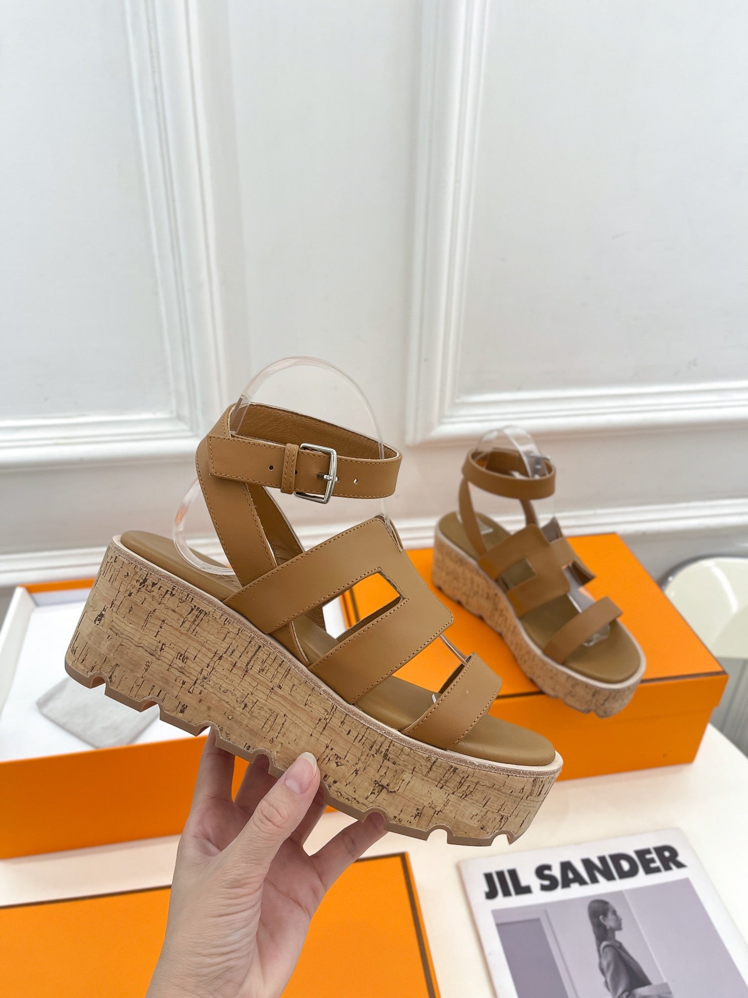 HERMES Havane 30 Sandal Brown