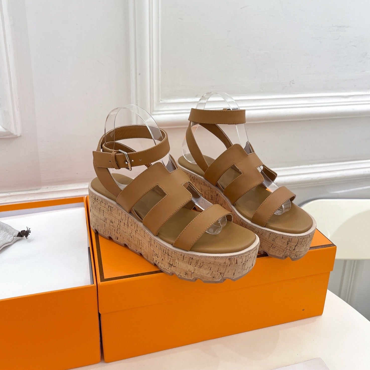 HERMES Havane 30 Sandal Brown