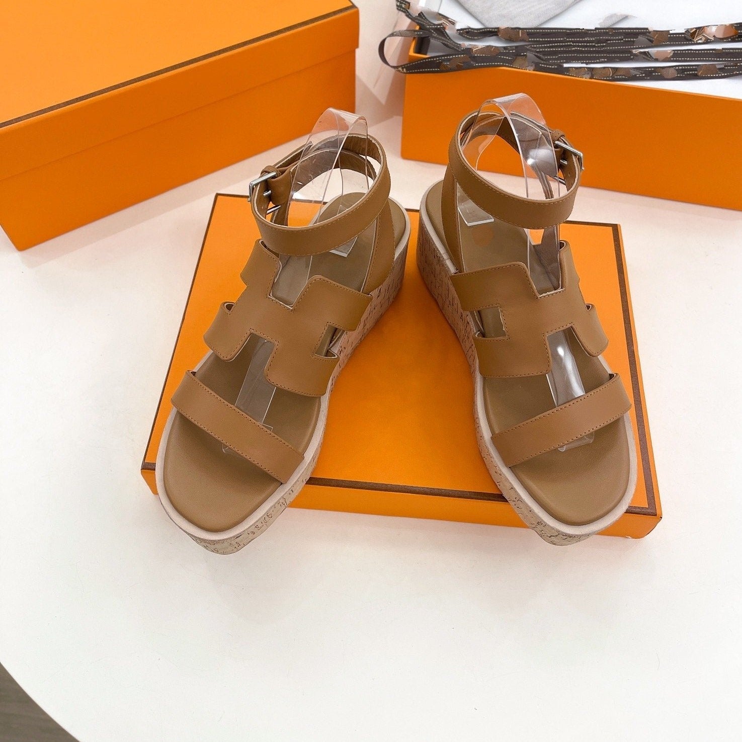 HERMES Havane 30 Sandal Brown
