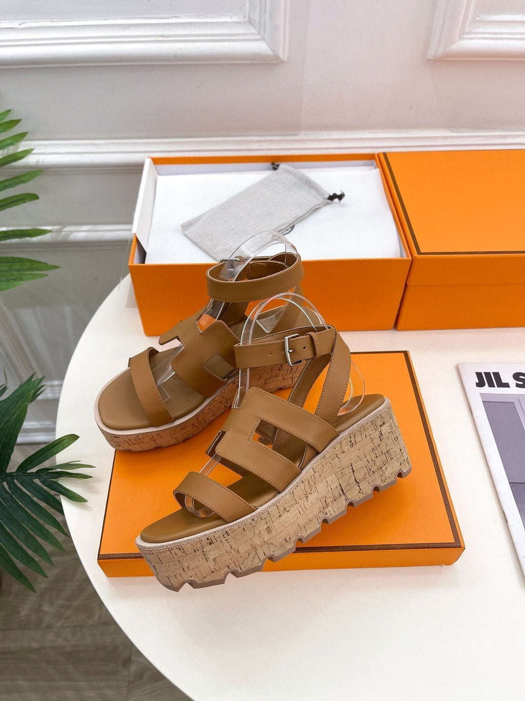 HERMES Havane 30 Sandal Brown