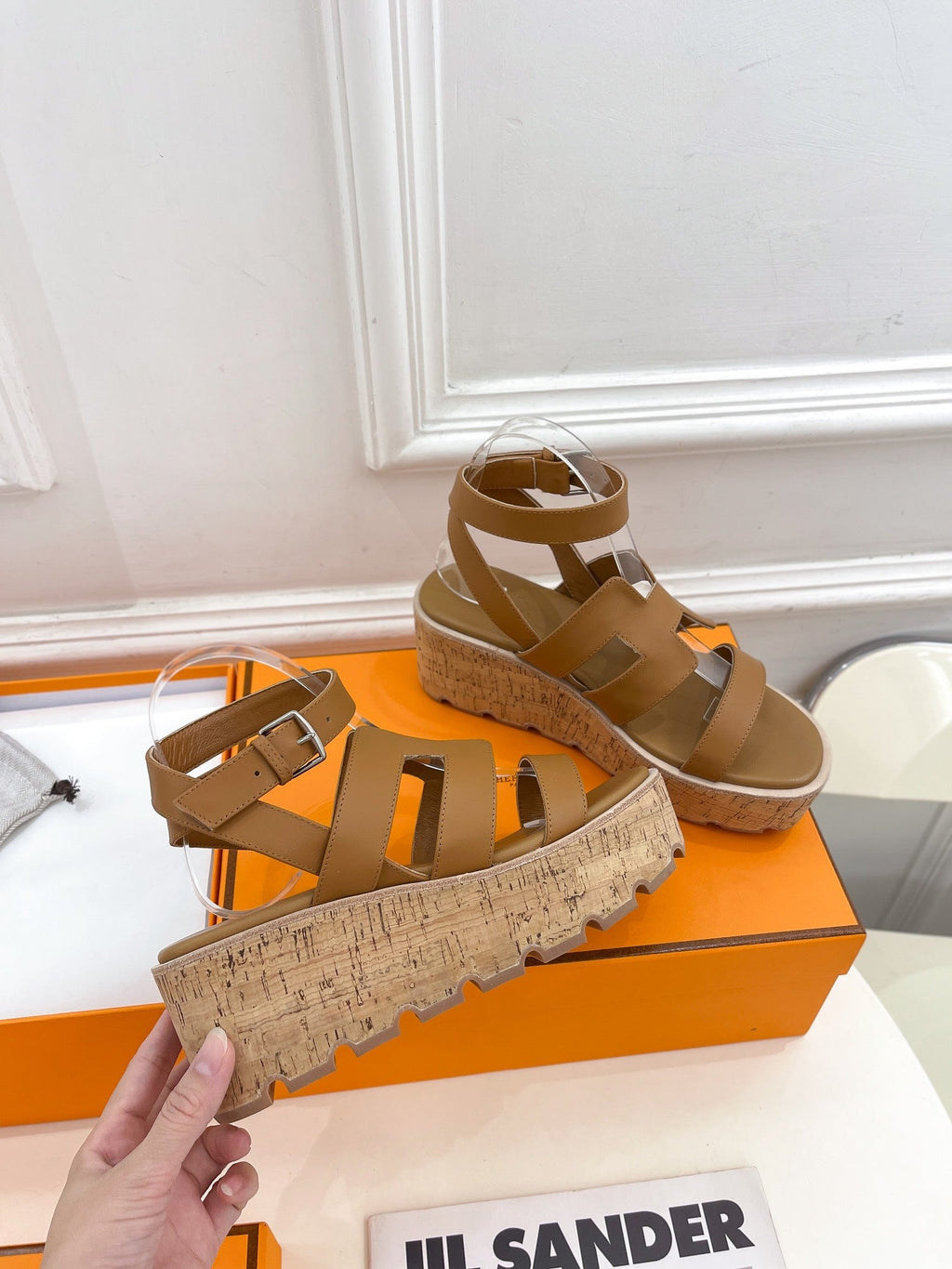 HERMES Havane 30 Sandal Brown