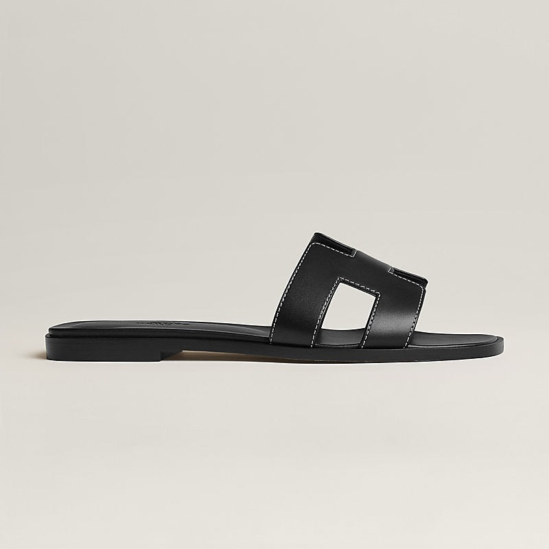 HERMES 0RAN SANDAL NOIR