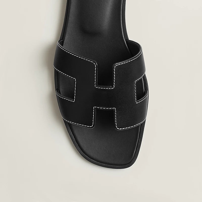 HERMES 0RAN SANDAL NOIR
