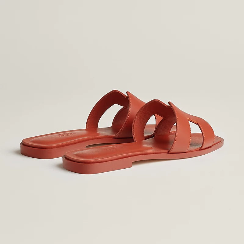 HERMES 0RAN SANDAL ROUGE DE TURIN