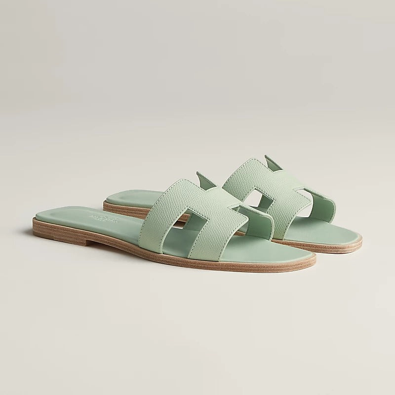 HERMES 0RAN SANDAL VERT JADE