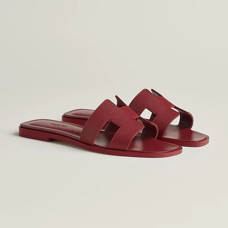 HERMES 0RAN SANDAL ROUGE H