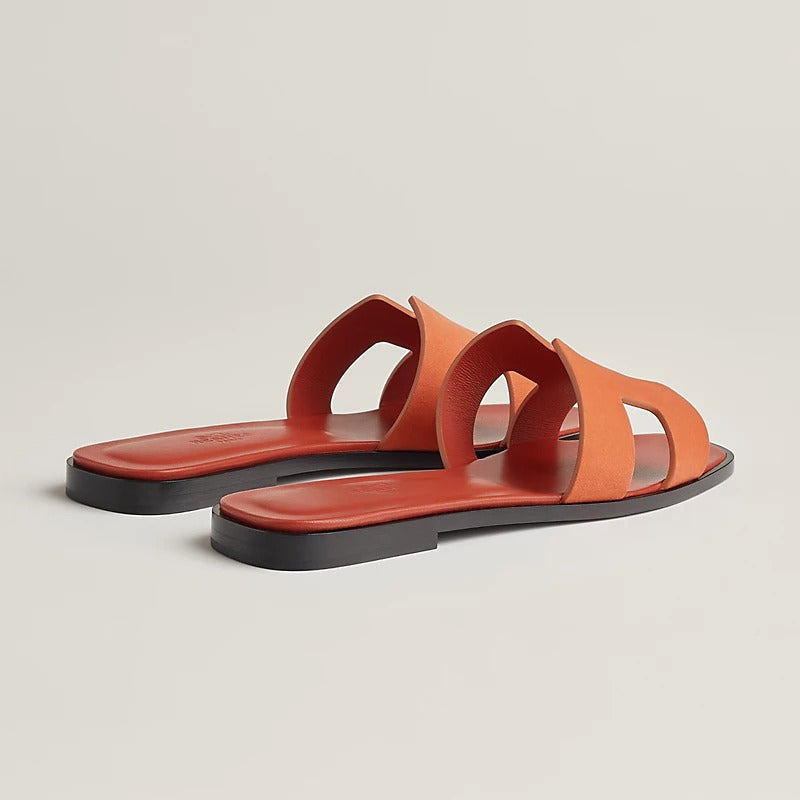 HERMES 0RAN SANDAL ROSE BOIS DE SANTAL