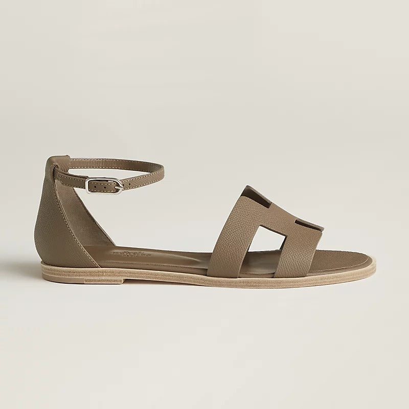 HERMES SANTORINI SANDAL ETOUPE
