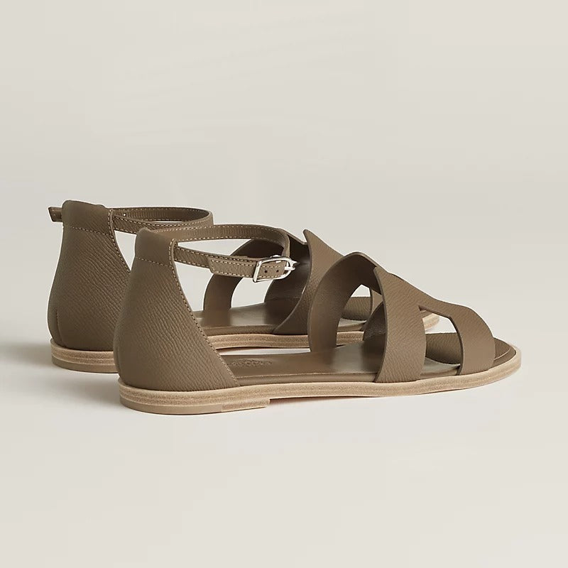 HERMES SANTORINI SANDAL ETOUPE