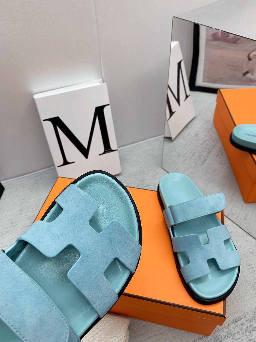 HERMES Chypre Sandal Light Blue